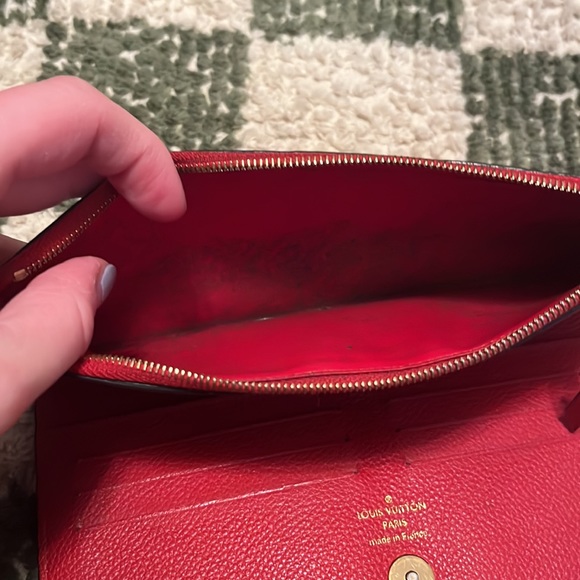 LOUIS VUITTON Adele Wallet Monogram Empreinte Leather Cerise - Picture 7 of 7